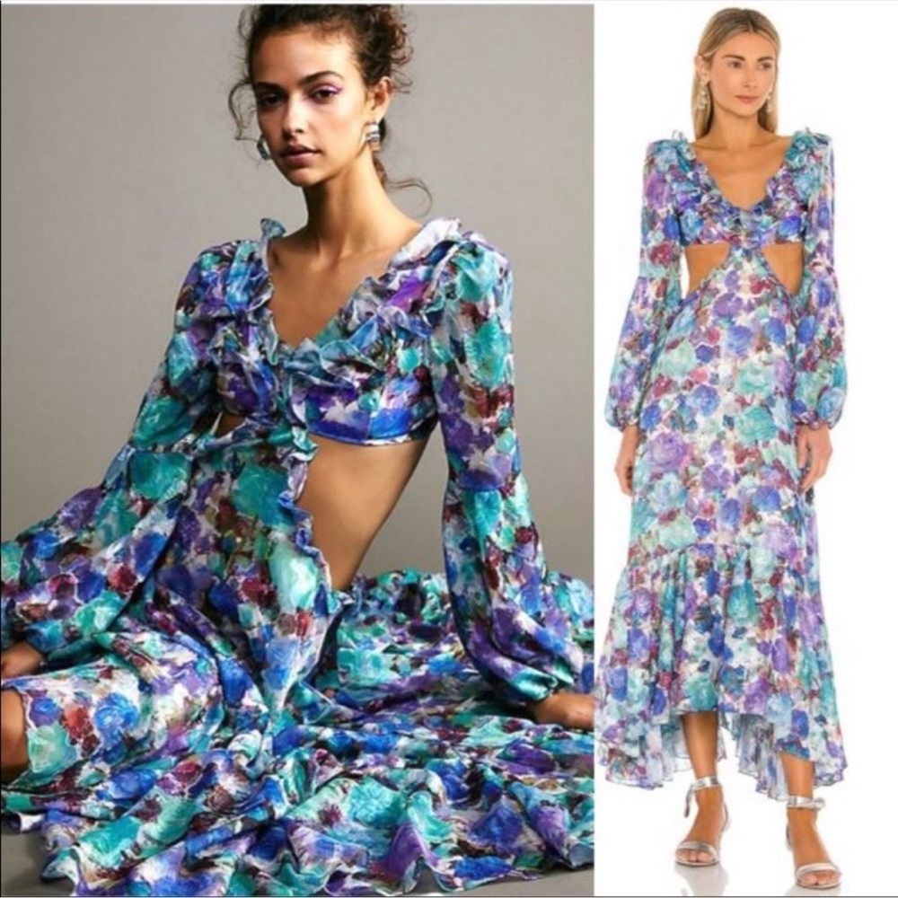PatBO Cut Out Beach Dress in Violet size Medium NWT